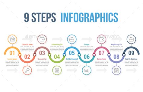 9 Steps Infographics By Human Graphicriver