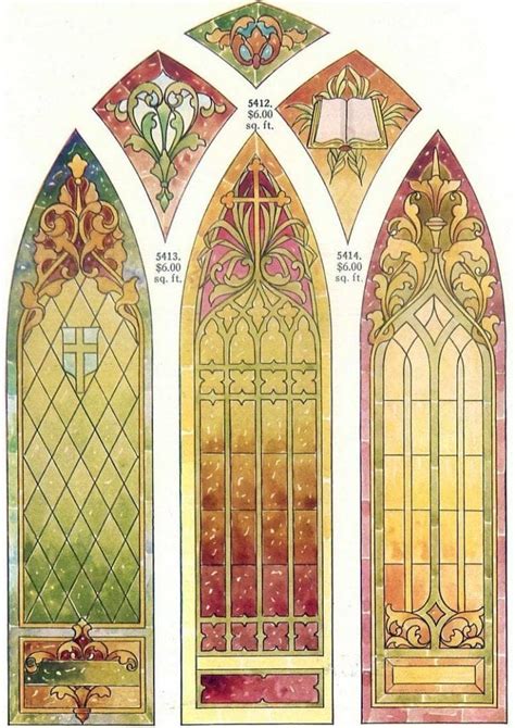 See The Light Antique Stained Glass Church Window Designs 1924