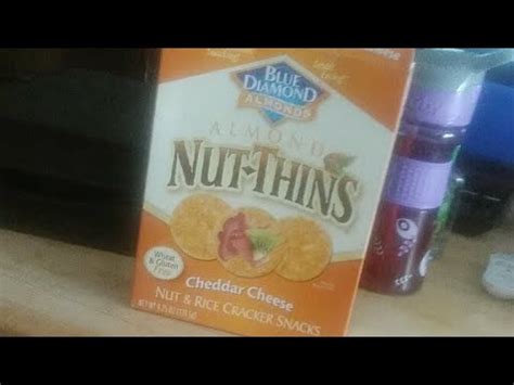 Blue Diamond Cheddar Cheese Almond Nut Crackers Review YouTube