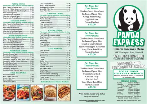 Full Colour Menus