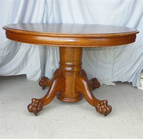 Bargain Johns Antiques American Antique Round Oak Dining Table With