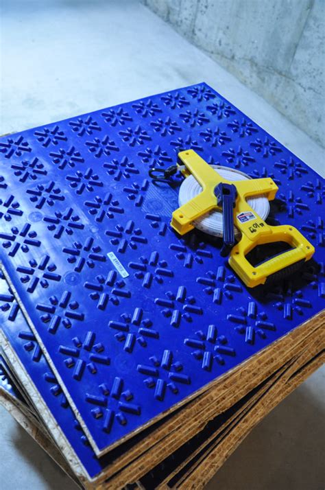 Because it sits off the you are not supposed to install tiles over dricore,only carpet, vinyl,floating laminate/hardwood. The Basement Project: Installing DRIcore Subfloor - Suburble