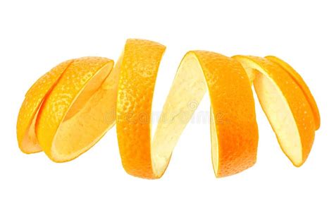 Fresh Orange Peel Isolated On White Background Stock Image Image Of