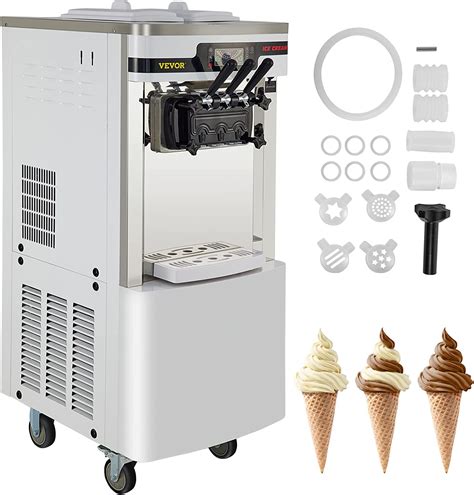 Buy Vevor Commercial Ice Cream Maker Lh Yield Flavors Soft Serve Machine W Two L