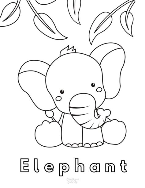 Cute Elephant Coloring Sheets Coloring Pages