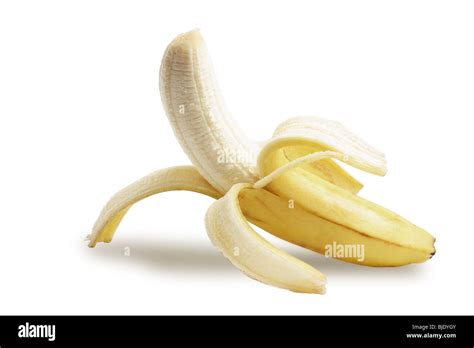 Peeled Banana Stock Photo Alamy