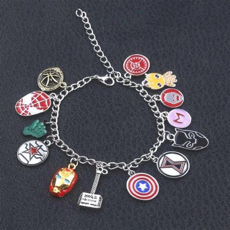 Avengers Superheroes Symbol Bracelet V2 Marvel Goodies Marvel