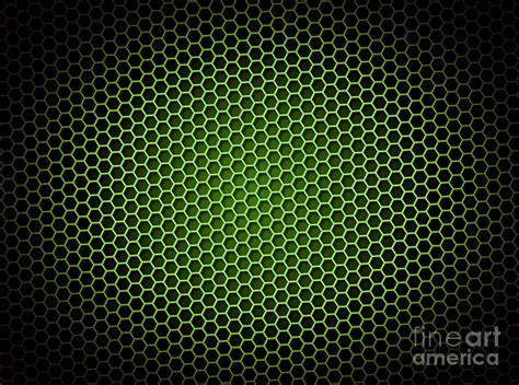 Honeycomb Background Green Digital Art By Henrik Lehnerer Fine Art
