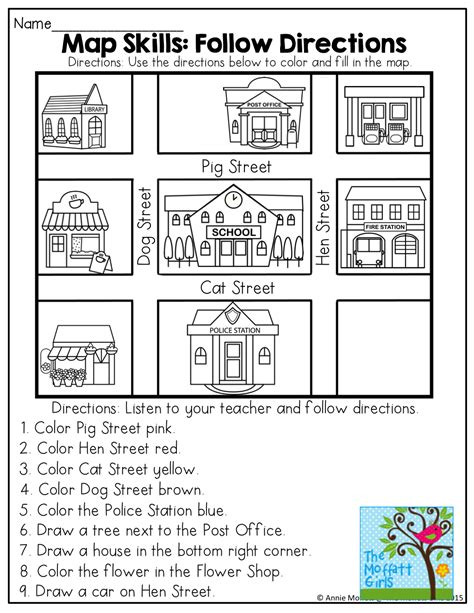 Map Worksheets For Kindergarten