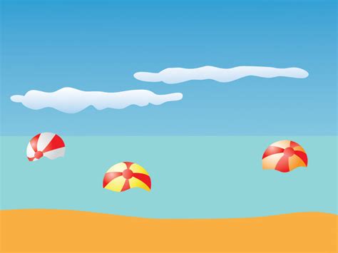 Summer Beach And Balls Backgrounds Holiday Nature Travel Templates