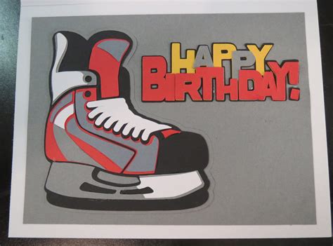 Free Printable Ice Hockey Birthday Cards
