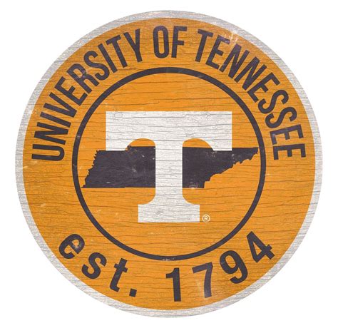 Tennessee With Logo 24 Round Sign Wood Art Projects Tennessee Logos