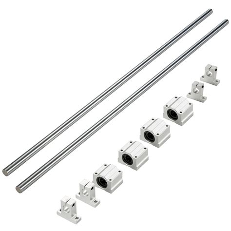 Optical Axis 16mm 500mm Linear Rail Shaft Rod With Bearing Block And Gui