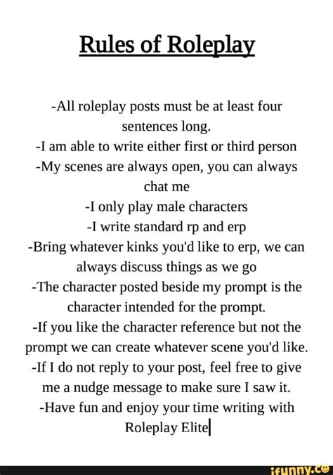 Roleplay Rules Template