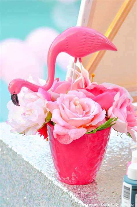 If your thinking about throwing a flamingo birthday party then here is some creative ideas to get you going for you very own. Kara's Party Ideas Flamingo Pool + Art Summer Birthday ...
