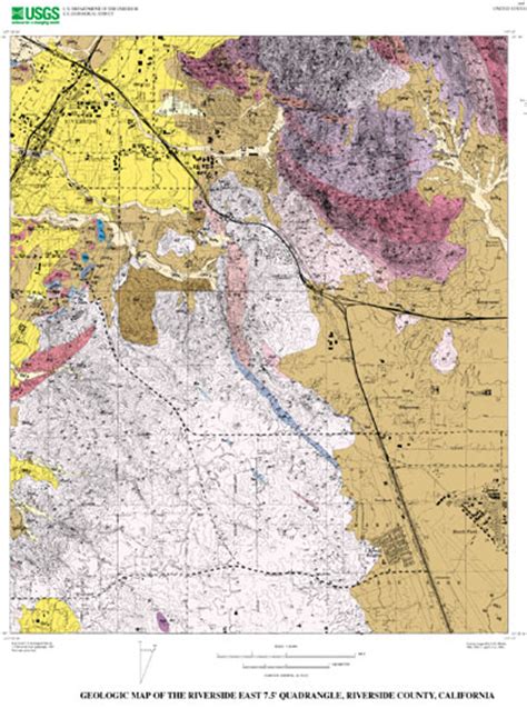 Geologic Map Of The Riverside East 75 Quadrangle Riverside County
