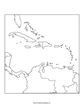 Caribbean Blank Map Blank Map Worksheets