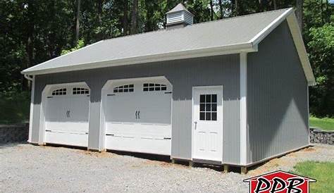 two car pole barn garage kit