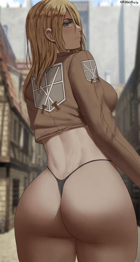 Oroborus Krista Lenz Shingeki No Kyojin Absurdres Highres 1girl Artist Name Ass Back