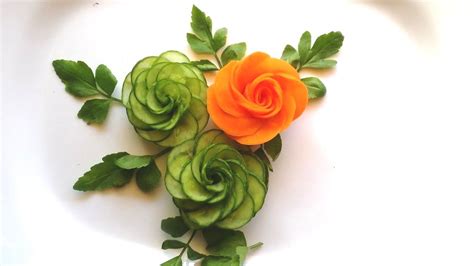 How To Make Cucumber Rose Fruit Pizza Designs Cucumber Flower