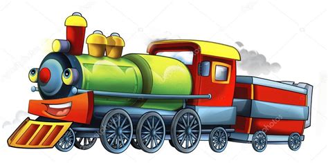 Le transport ferroviaire, train, locomotive à vapeur a été télécharger par. Train à vapeur dessin animé — Photographie illustrator_hft ...