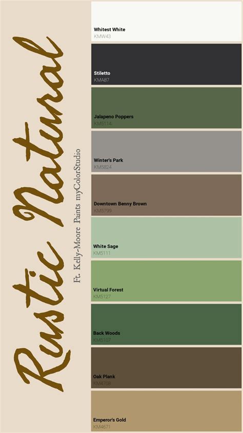 Rustic Natural Theme Color Palette Paint Colors For Home Color