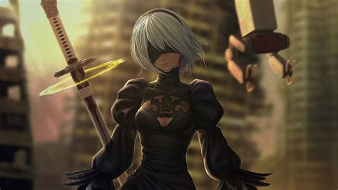 Nier Automata Game Artwork 4k Wallpaperhd Games Wallpapers4k