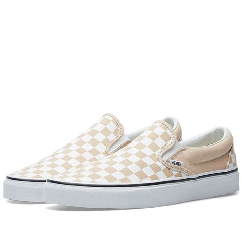 Vans Classic Slip On Checkerboard Frappe And True White End