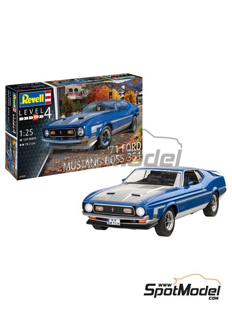 Revell 07699 Car Scale Model Kit 125 Scale Ford Mustang Boss 351
