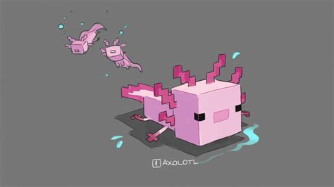 A Cute Blocky Axolotl
