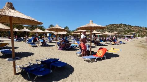 Vai Beach Crete Greece Youtube