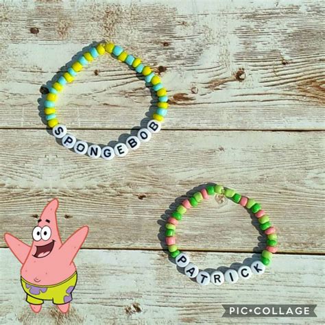 Spongebob And Patrick Bestfriend Bracelets Etsy