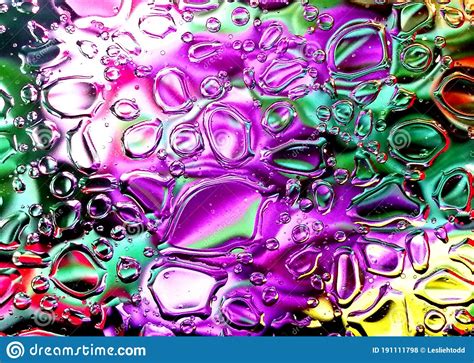 Abstract Photograph Of Oil And Water Bubbles Stock Illustration