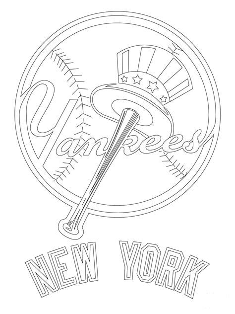 New York Yankees Logo Coloring Page ColouringPages