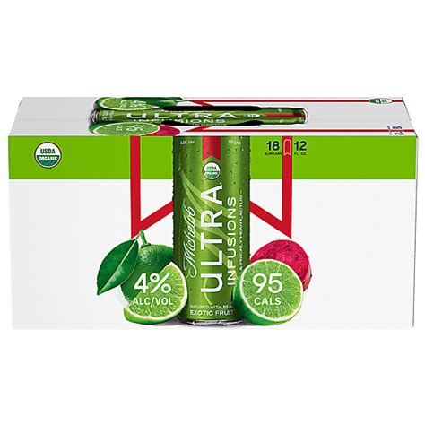 Michelob Ultra Infusions 18 Pack Lime And Prickly Pear Cactus Beer 18 Ea