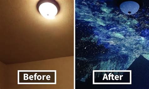 Aurora bright green glow in the dark wall paint. Boy Bedroom Ideas: Woman Creates Glow-In-The-Dark Galaxy ...