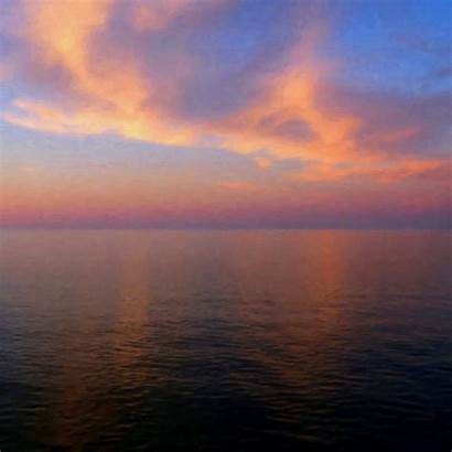 Calm Sunrise Sea Cloudy Ipad Sundown Wallpapers