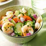 Pour into a serving bowl. Shrimp Veggie Salad Recipe | Taste of Home