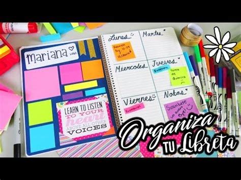 ORGANIZA TUS LIBRETAS //ESCUELA - marianalugo - YouTube | Cosas de escuela, Escuela, Organizate