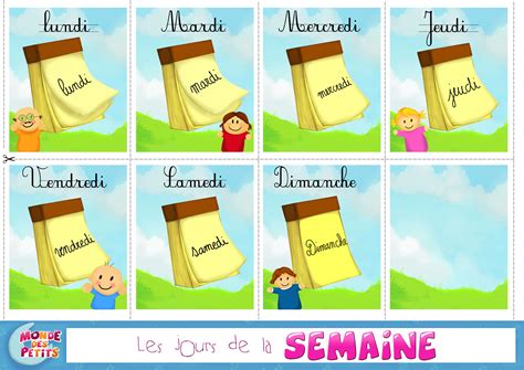 Les Jours De La Semaine French Days Days And Months French Immersion