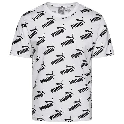 Puma Puma Mens Amplified Aop T Shirt White Black 581427 02 Walmart