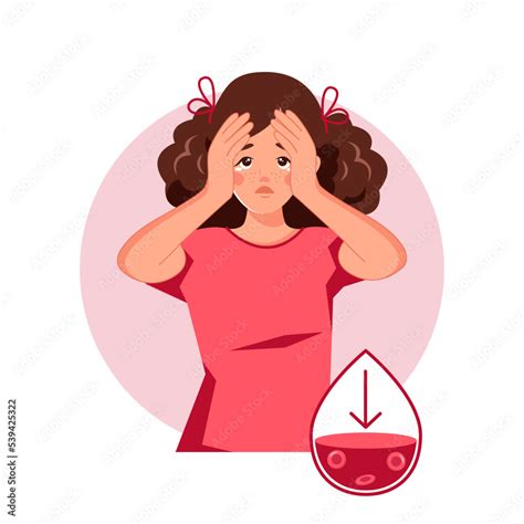 A Young Woman Suffers From Dizziness And Anemia Low Hemoglobin Iron