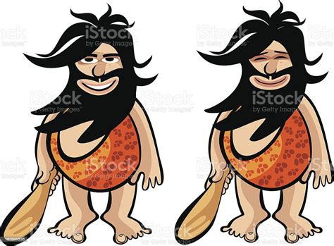 Cavemans Stock Illustration Download Image Now Beard Cartoon Cave Istock
