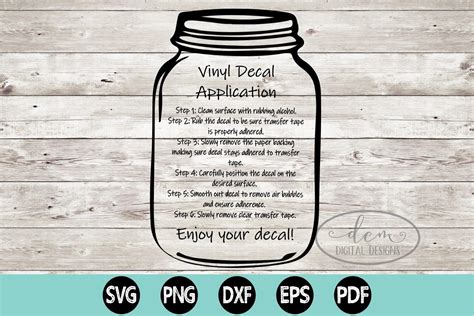 Vinyl Decal Application Instructions Printable Png Svg File 934218