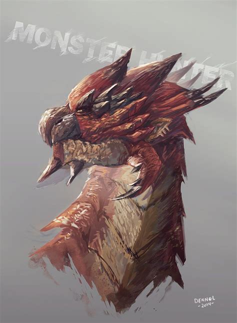 Artstation Rathalos Head Raissa Theodosia Wyvern Creature