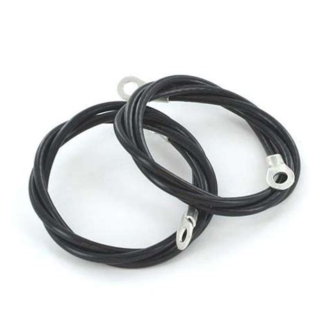 Black Hood Pin Cables 24 Inch Plastic Coated Pair All Sales 5113k