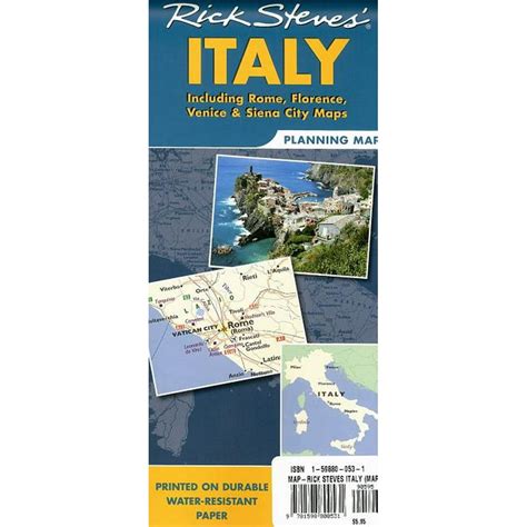 Rick Steves Italy Planning Map Including Rome Florence Venice And