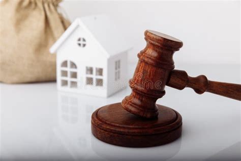 Real Estate Sale Auction Concept Gavel And House Model Stock Photo