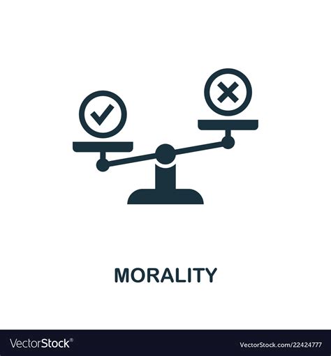 Morality Icon Monochrome Style Design From Vector Image