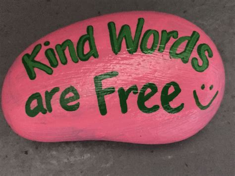 Kind Words Are Free Hand Painted Rock By Caroline The Kindness Rocks